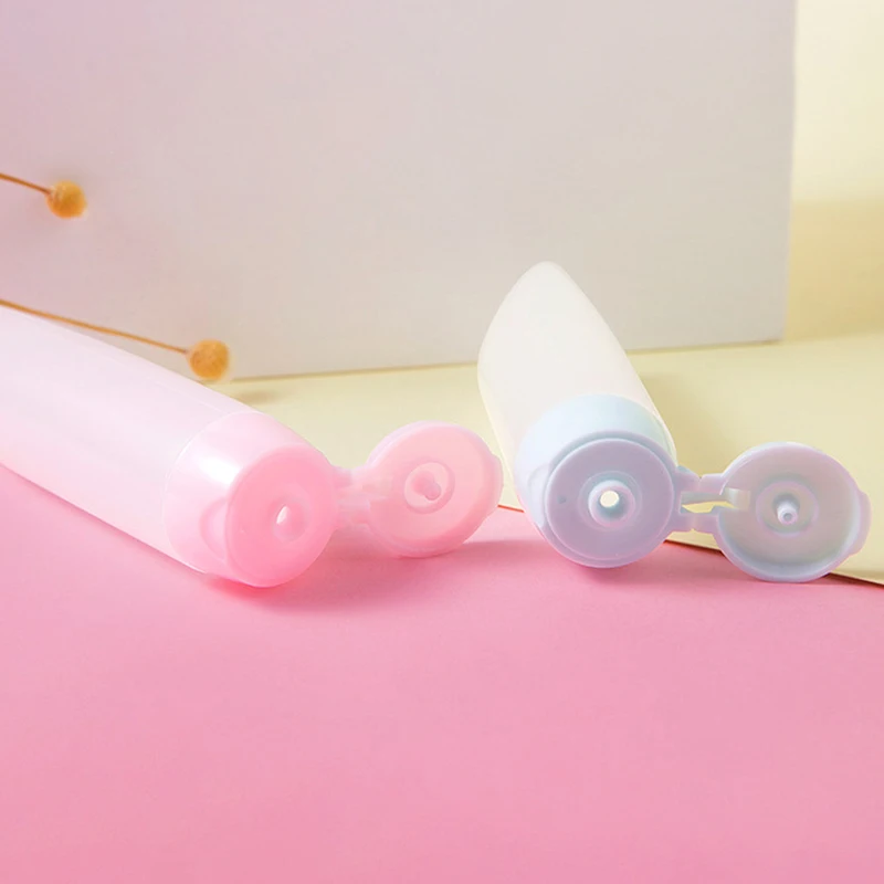 1 PC 무작위 30/50ml 호스 병 스퀴즈 하위 병 여행 화장품 로션 리필 용기 빈 크림 용기