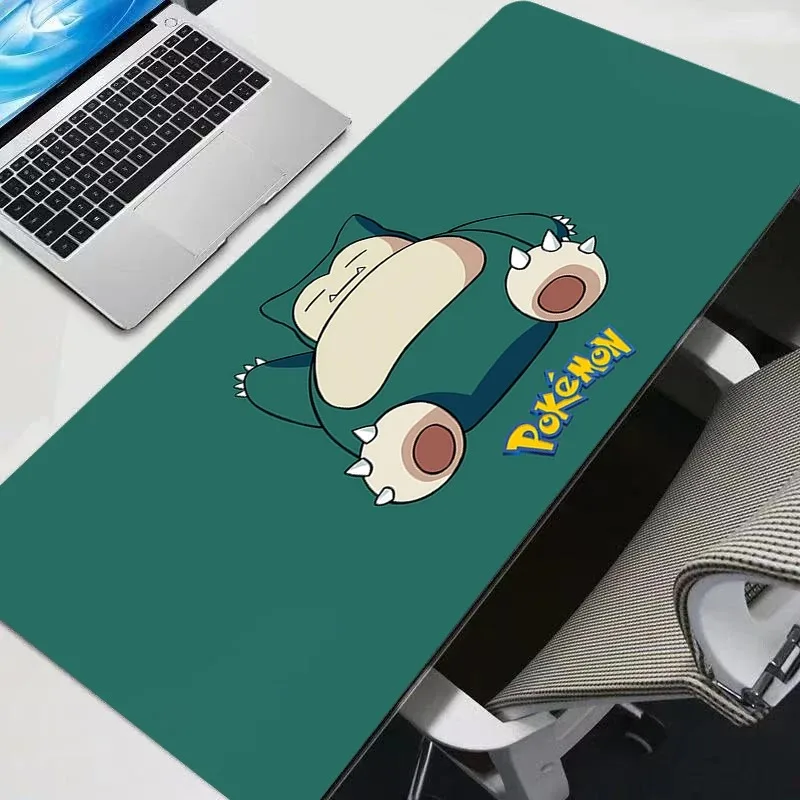 لوحة ماوس P-pokemon Snorlax لوحة مفاتيح كبيرة لوحة ماوس مكتبية غير قابلة للانزلاق لوحة ماوس ألعاب مطاطية للكمبيوتر المحمول سجادة ماوس طاولة ألعاب حصيرة