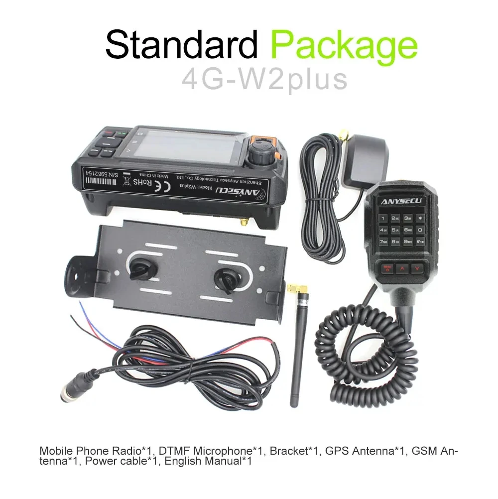 ANYSECU 4G-W2Plus 4G Network Radio Android 7.0 With GPS WIFI LTE Walkie Talkie N60 Work With Real-ptt Zello Walkiefleet