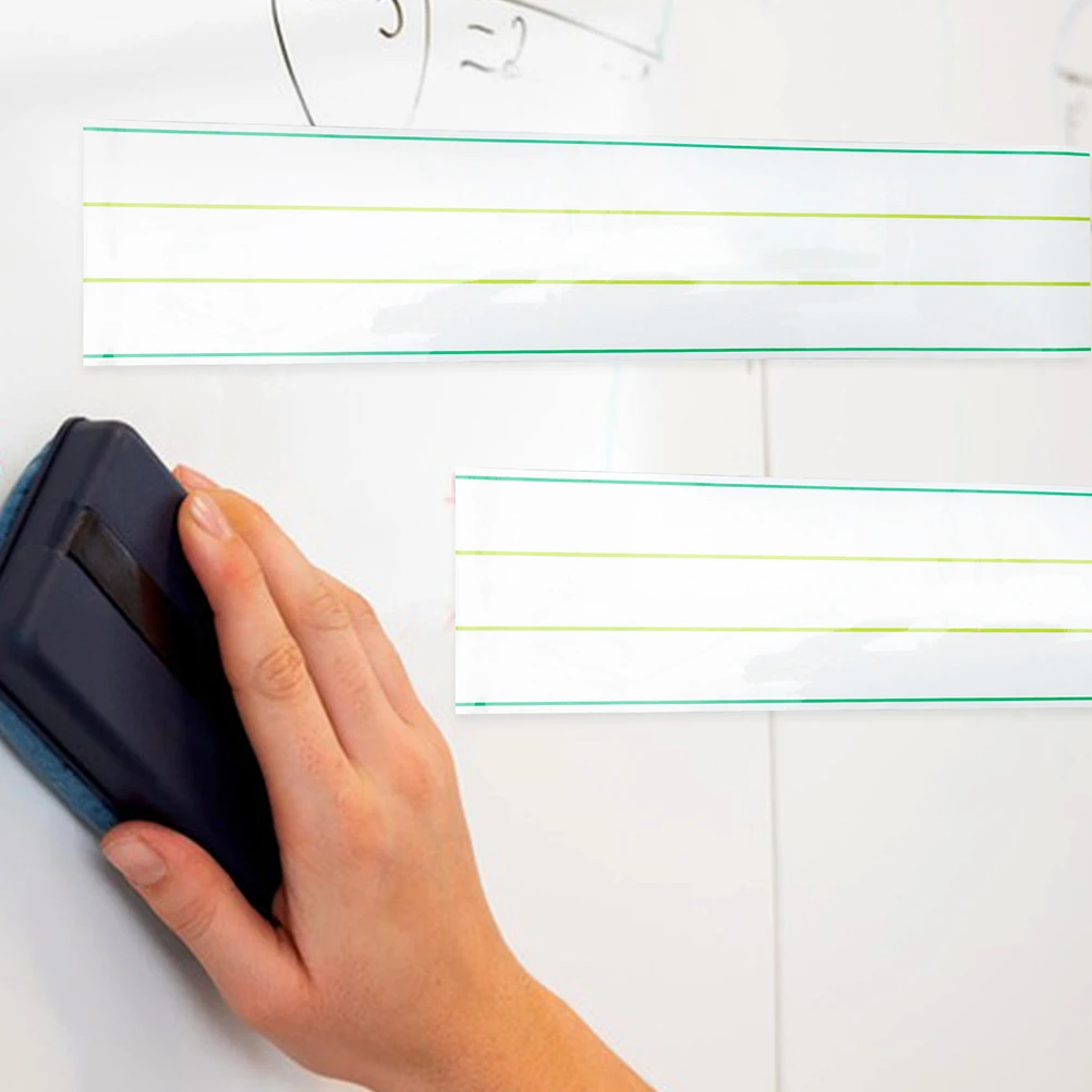 

2pcs Lined Magnetic Dry Erase Sentence Strips Portable Whiteboard Tools Erasable Memo Notepads For Fridge Refrigerator Weekly