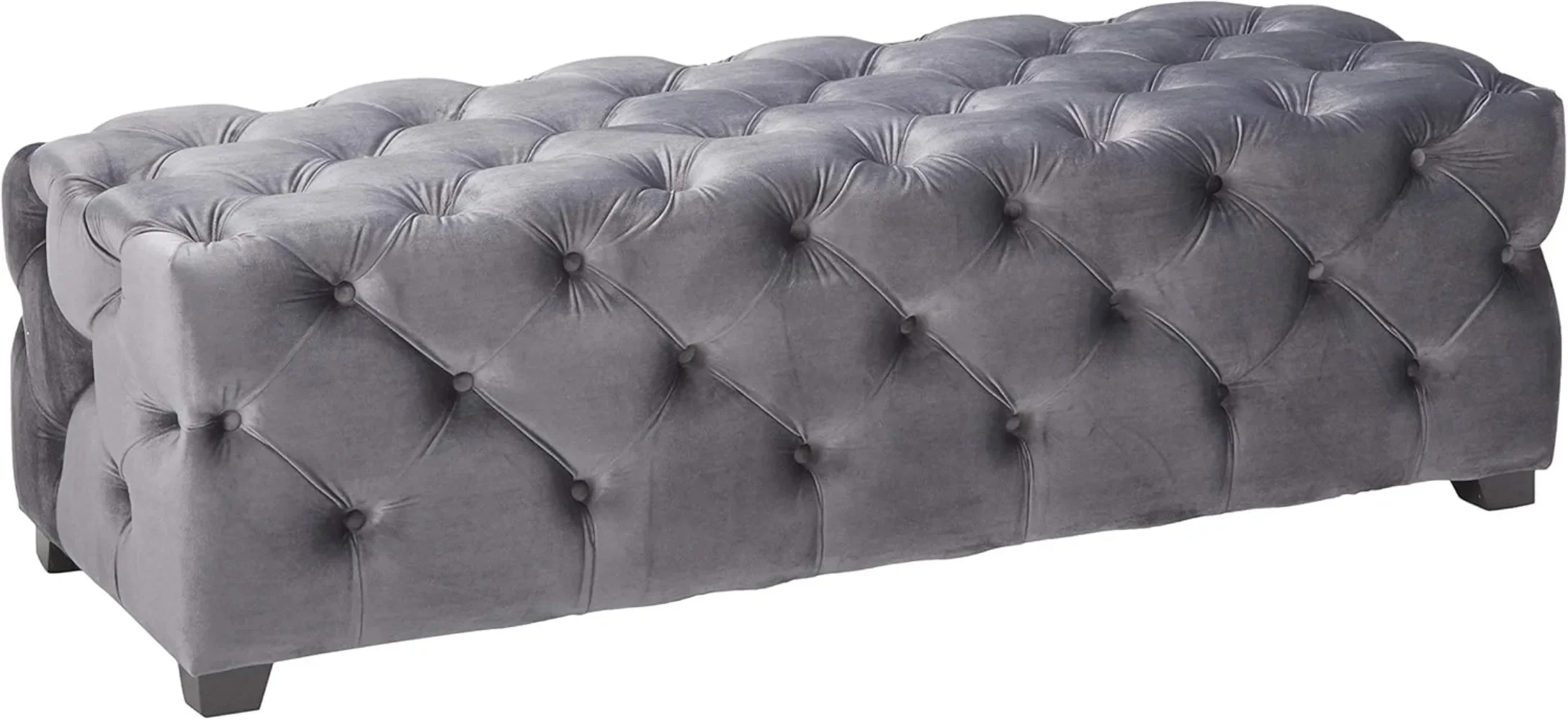 

Christopher Knight Home Piper Velvet Ottoman, Grey