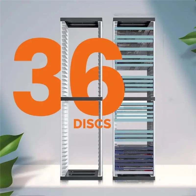 B31B Universal Game Disc Storage Box Dual Layer Holder for PS5 for PS4 ONES Switch Space-Saving