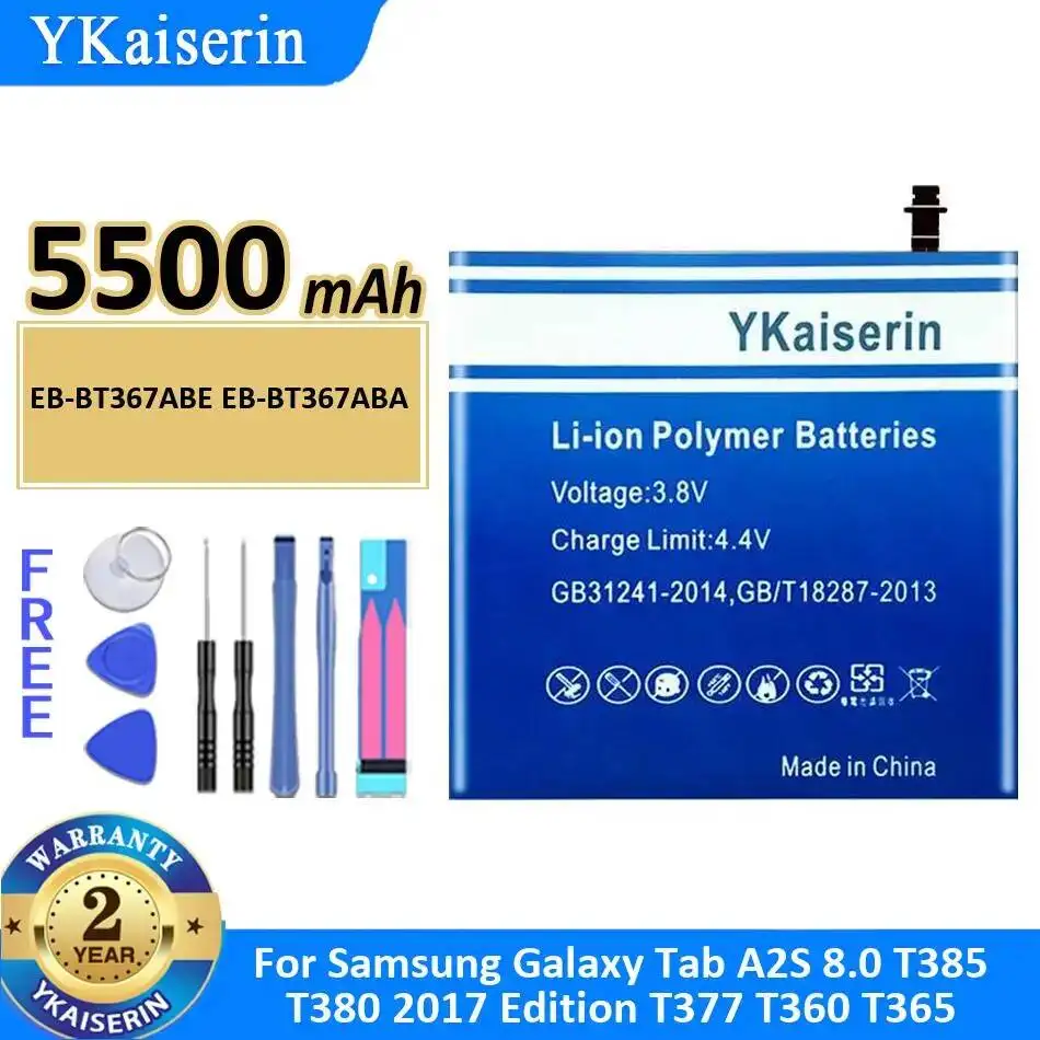 

Аккумулятор для планшета EB-BT367ABE EB-BT367ABA 5500 мАч для Samsung Galaxy Tab A2S 8,0 T385 T380 2017 Edition T377 T360 T365