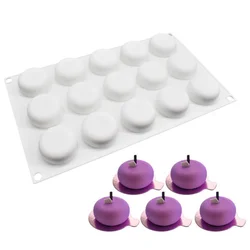 Silicone Mold 15 Cavity Round Shape Cake Mold Decorating tools For Baking Truffle Dessert Chocolate Ice-Creams Mousse Mould