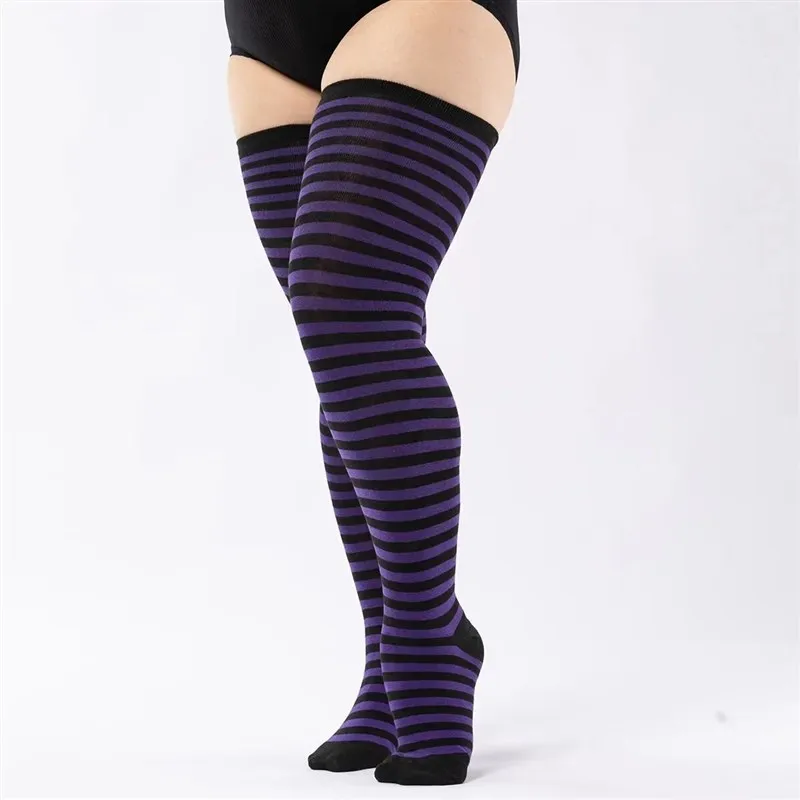 

plus Size Women's Thigh High Socks Oversized Knee Hi Stockings Fashionable Comfortable Legwear for plus Size Ladies
