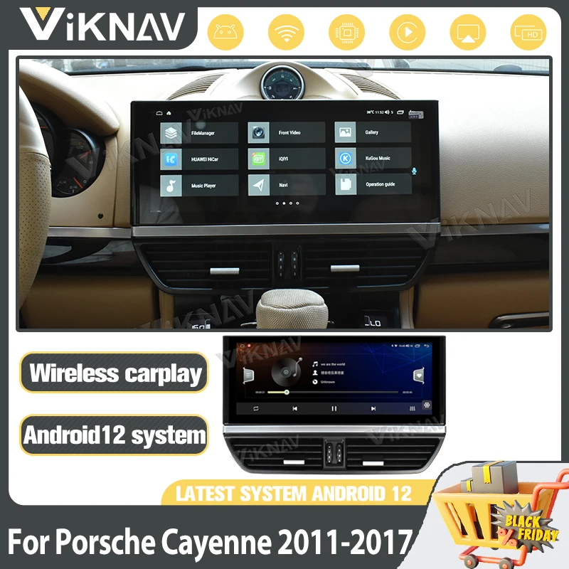 

8 Core Android 12 Vehicle Stereo For PORSCHE CAYENNE 2011-2017 Carplay Radio Car Multimedia Player GPS Navigation Auto Stereo