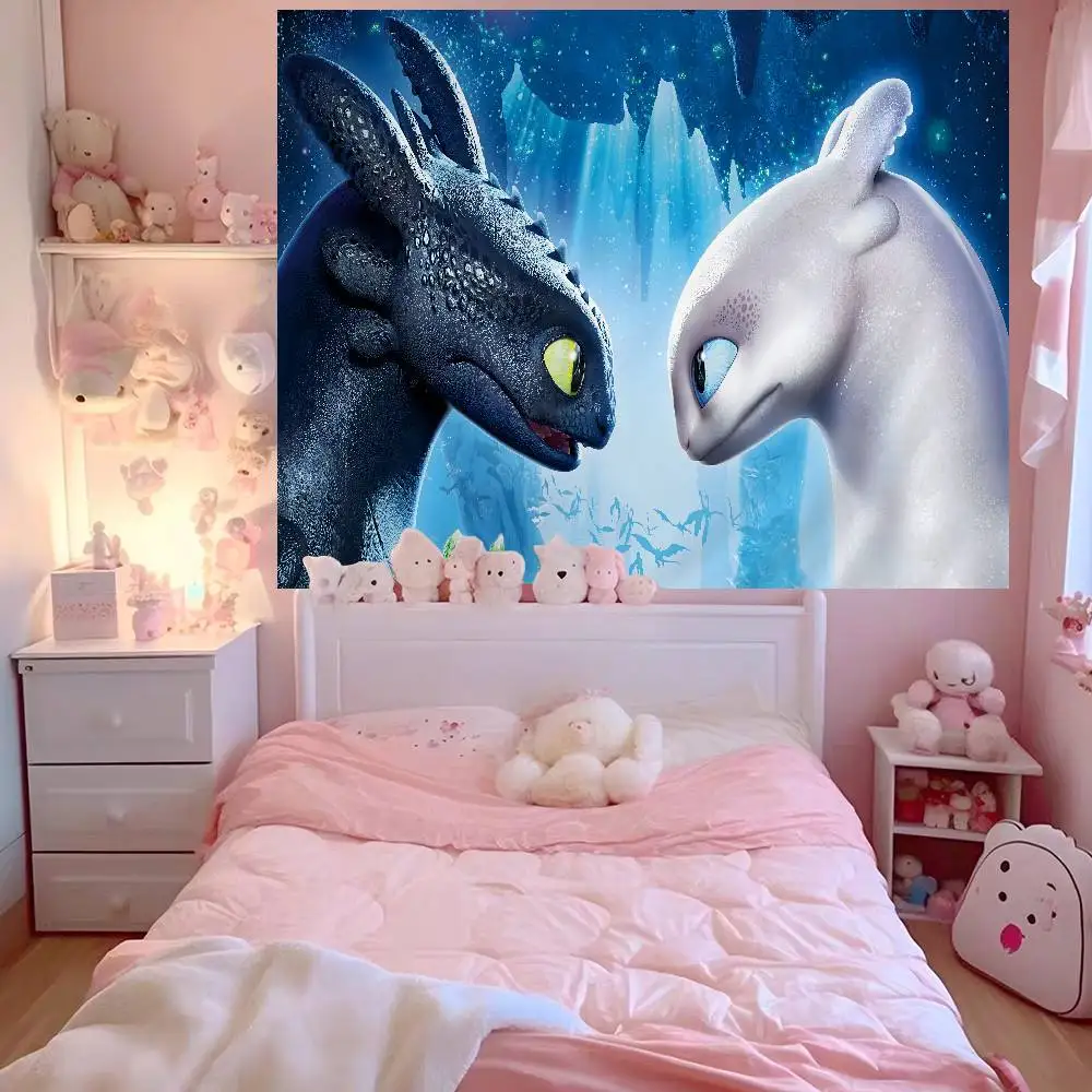 كيفية تدريب التنين الخاص بك اللطيف 2025 معلقة البوهيمي نسيج الهندي بوذا الجدار الديكور السحر البوهيمي الجدار الشنق