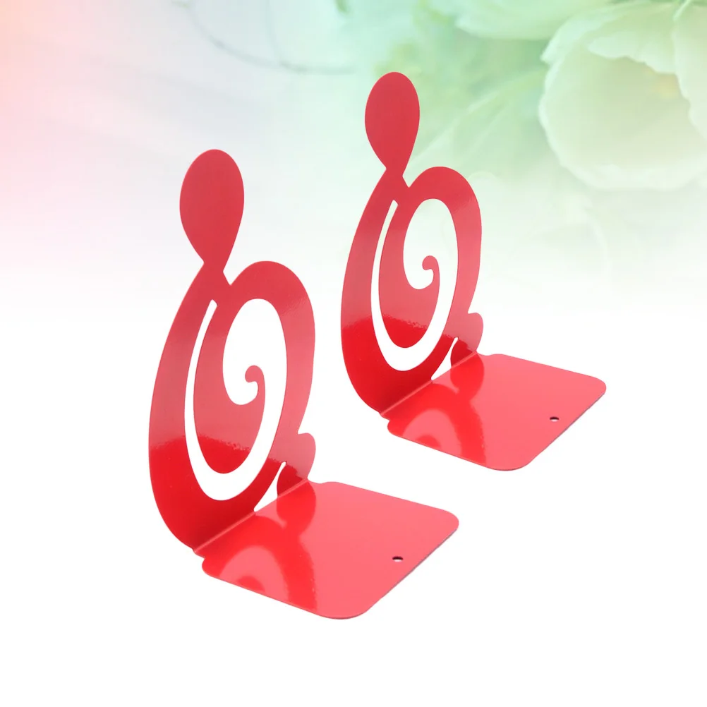 1 زوج ملاحظة الدفتين المعدنية غير زلق الدفتين رفوف للكتب والمجلات Cds Dvds تخزين مكتب المنزل ديكور أحمر #4