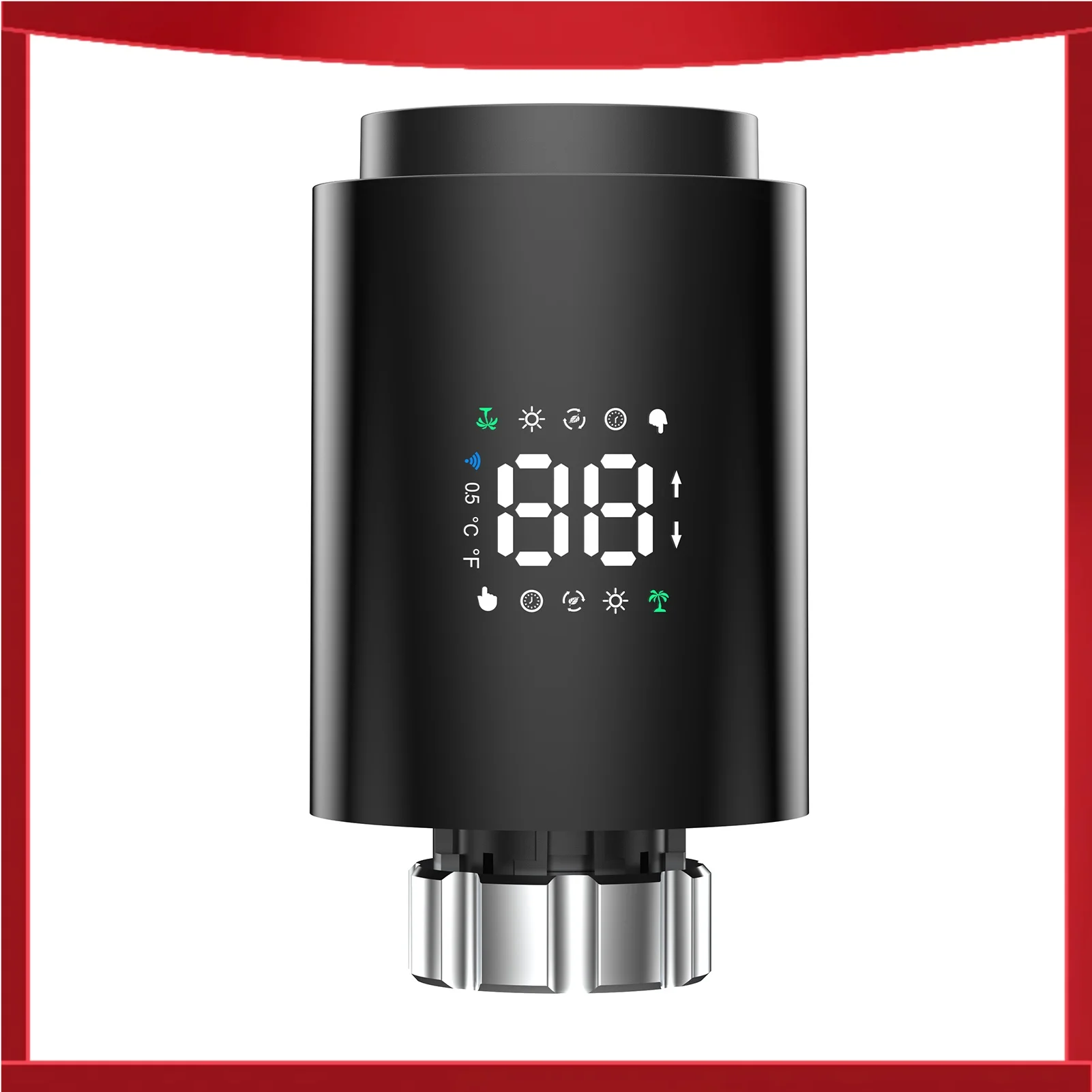 

Термостатический клапан для радиатора, умный клапан для радиатора, интеллектуальный термостатический клапан с LED-дисплеем, поддерживающий управление через мобильное приложение