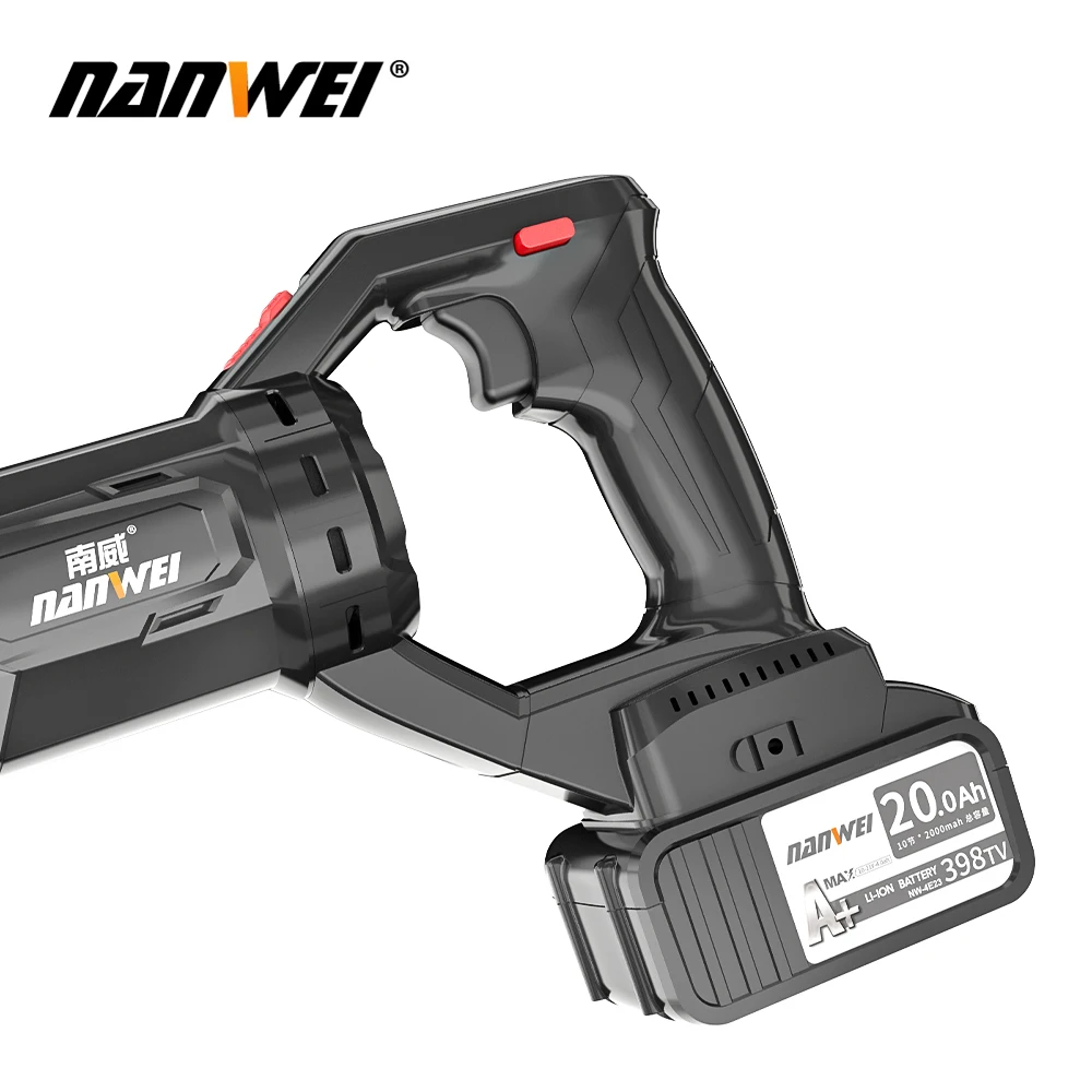 NANWEI Cordless Brushless Lithium Battery Reciprocating Saw Handheld Chainsaw Metal Woodworking Multifunctional Sabre Saw