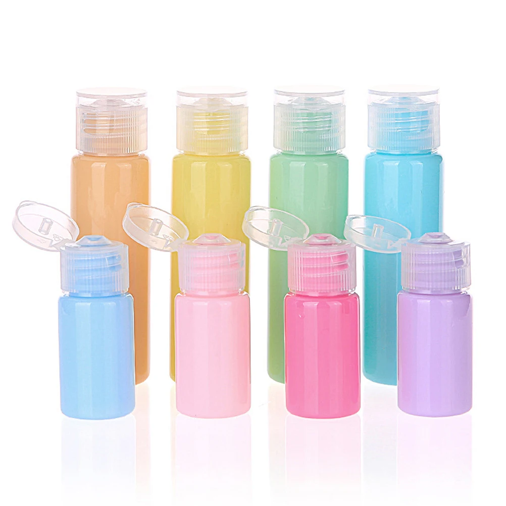 

16pcs Macaron Bottles Lightweight Durable C y Colors Clip Cap Easy Open Close Refillable Reusable Storage Liquid