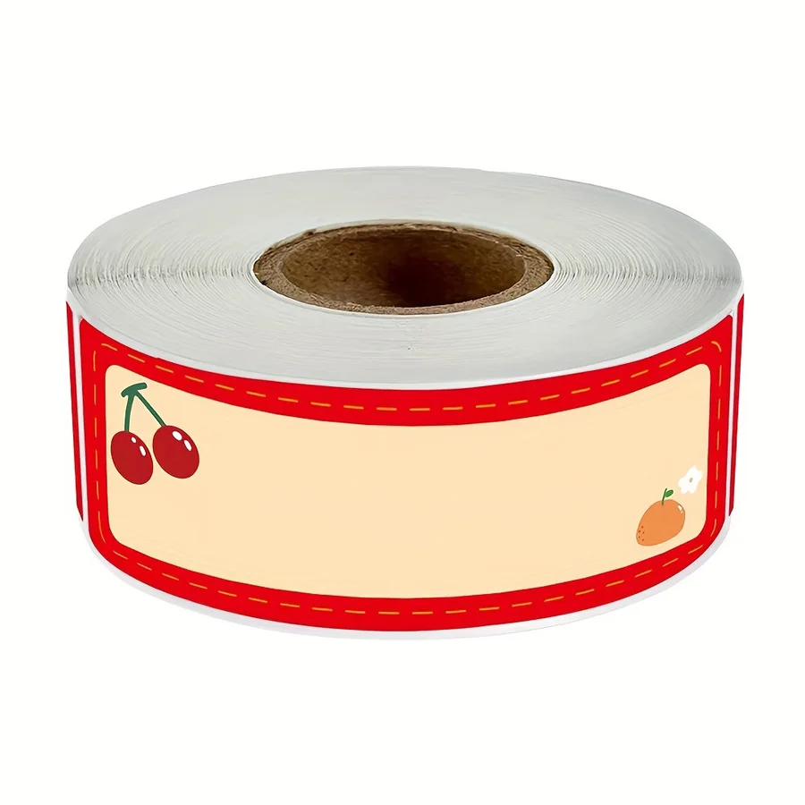 120pcs/Roll Cute Cartoon Name Stickers School Stationery Kitchen Storage Classification Label Blank Writable Sticker image 4