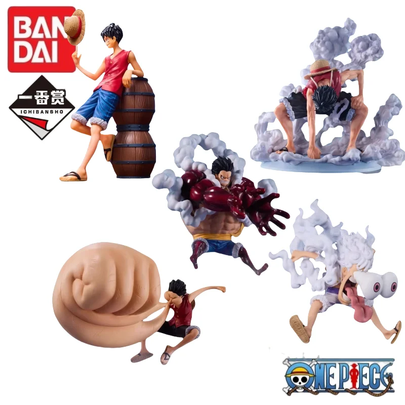 

In Stock 100% Original Bandai Ichiban Kuji Anime 25Th Anniversary The Road To Pirate King Monkey D Luffy Gear 5 Anime Figures