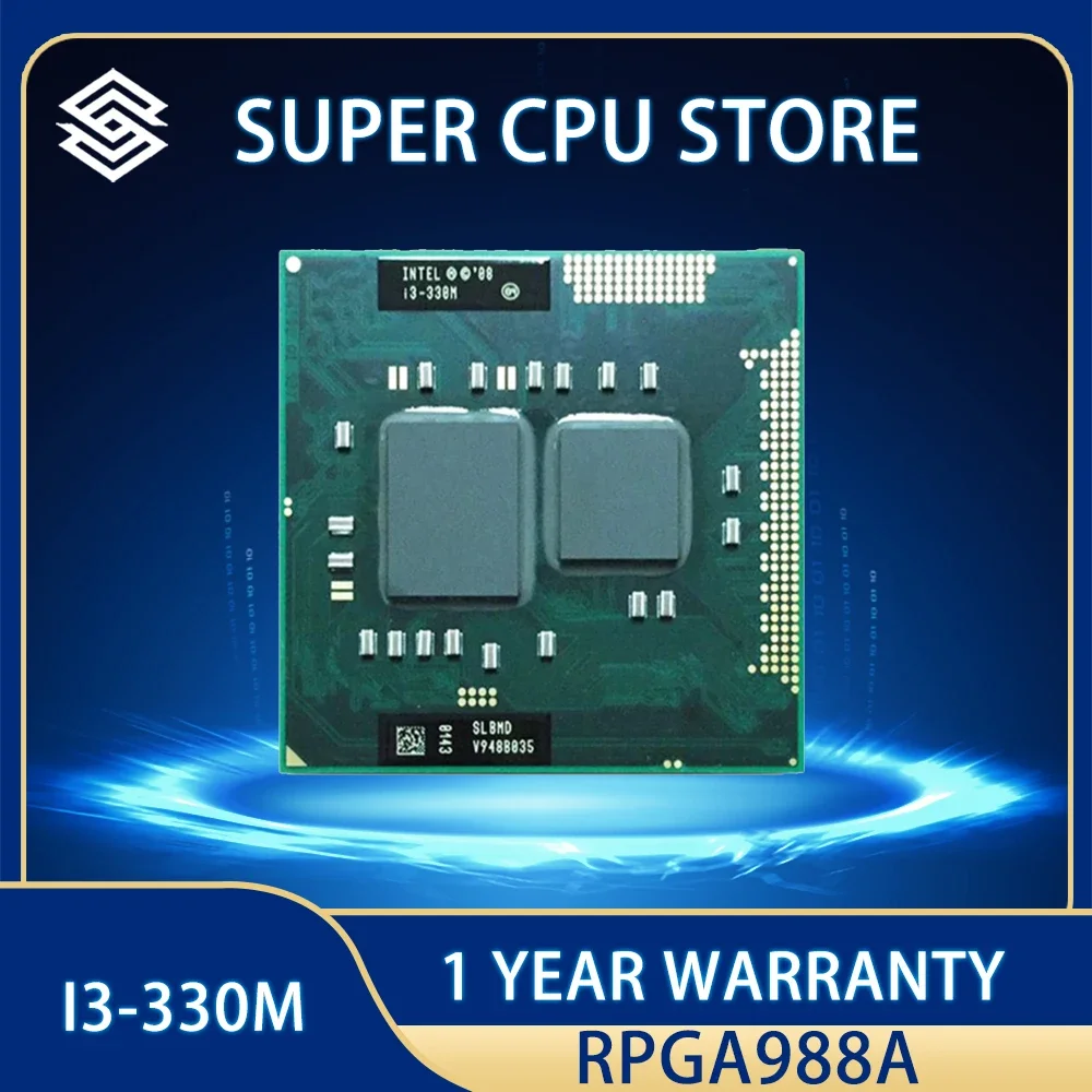

Процессор Intel Core i3-330M i3 330M SLBMD SLBVT, 3 МБ, 35 Вт, Разъем G1 2,1 ГГц, двухъядерный, четырехпотоковый/rPGA988A