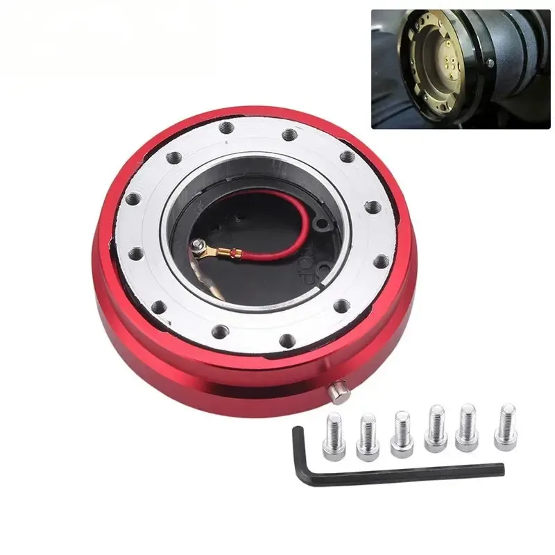 Slim Aluminum Alloy Steering Wheel Quick Release Hub with Button Lock, Racing Hub Adapter for Car, Hot Sale Auto Modifications