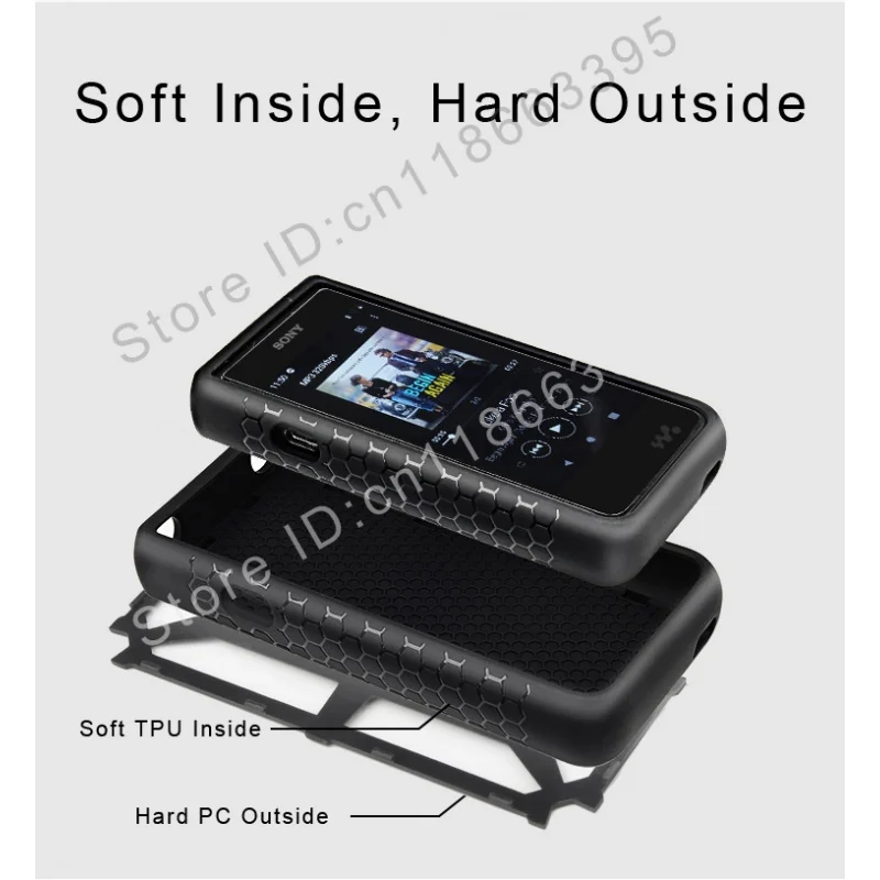 Rugged Shockproof Armor Case Cover for SONY Walkman NW ZX500 ZX505 ZX507