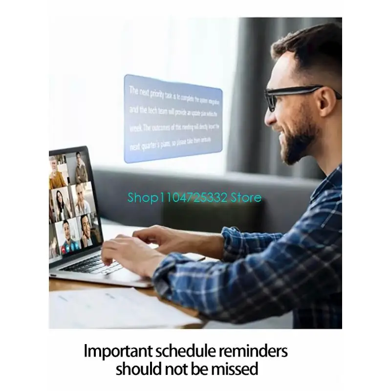 P5EA AI 파워 안경 음성, 인체공학적 ABS 프레임 무선 소형 안경 선물