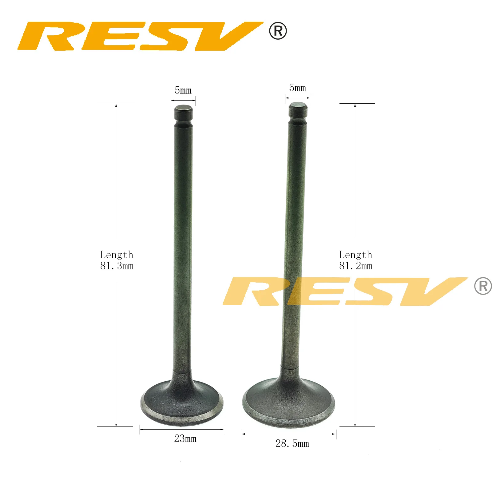 RESV Intake Exhaust Valves with Valve Stem Oil Seals for KYMCO APEX 125 ABS