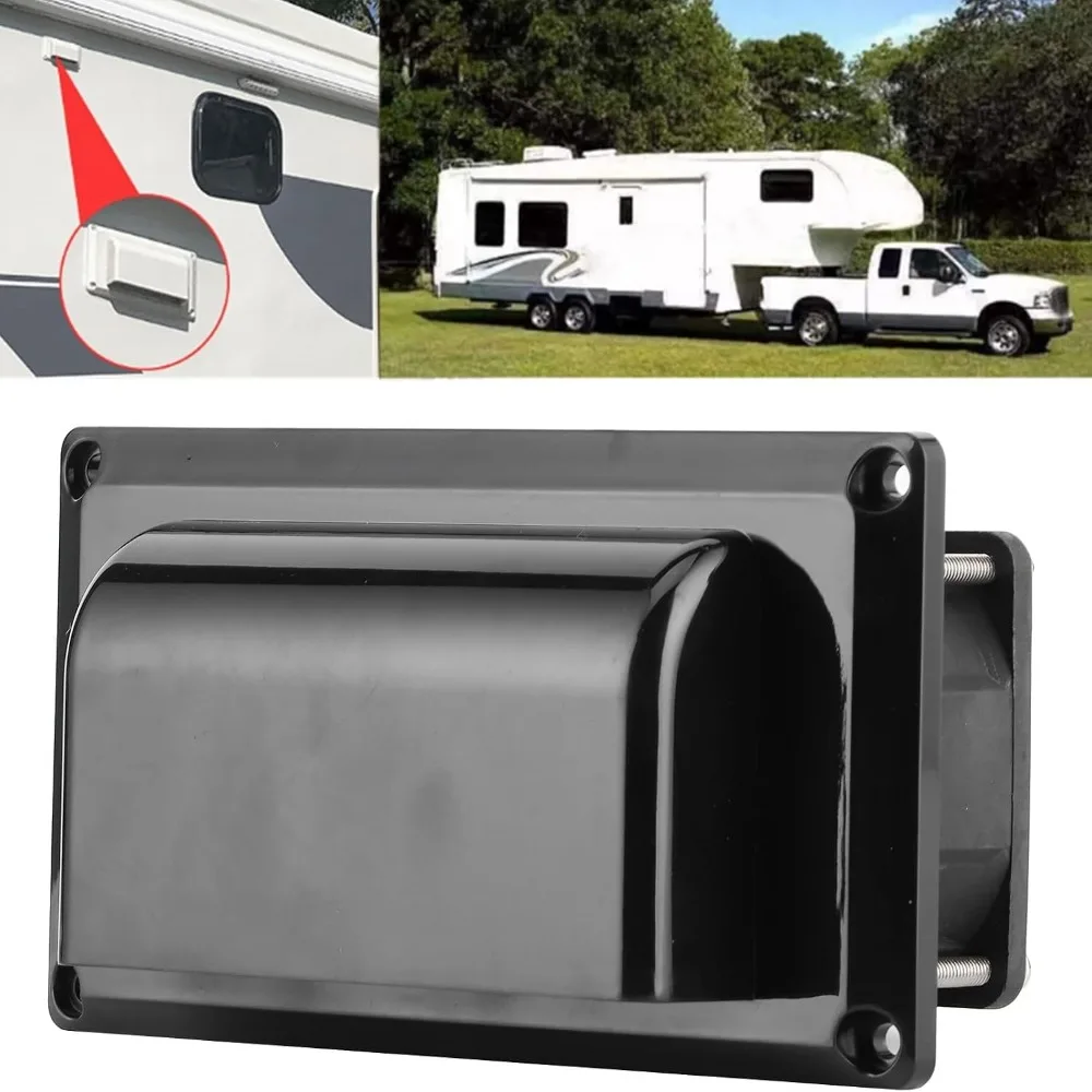 DC12V RV Side Exhaust Fan Rated Power 15W Black Plastic Housing 12V Ventilation Fan Dual Fan Vehicle Exhaust Fan
