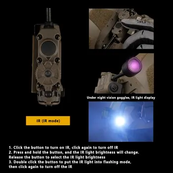 戰術頭盔頻閃燈,Sidewinder LED頭盔燈,白紅綠藍紅外線燈,Stalk Arc導軌頭盔夾手電筒 10 最佳銷售 頭盔燈戰術 - №6