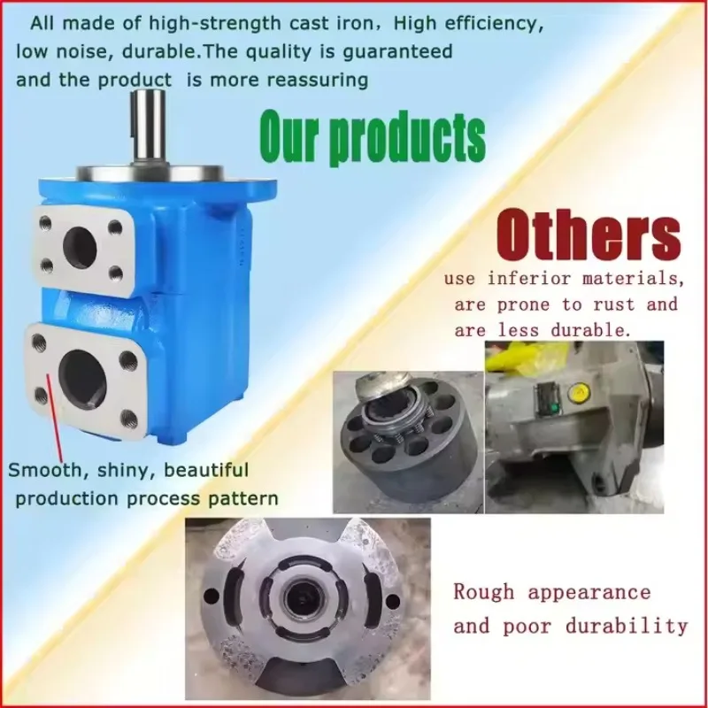 Eaton Vickers V series double vane hydraulic pump variant V10 V20 20V 25V 35V 45V 2520VQ 3520VQ 4525VQ 4535VQ