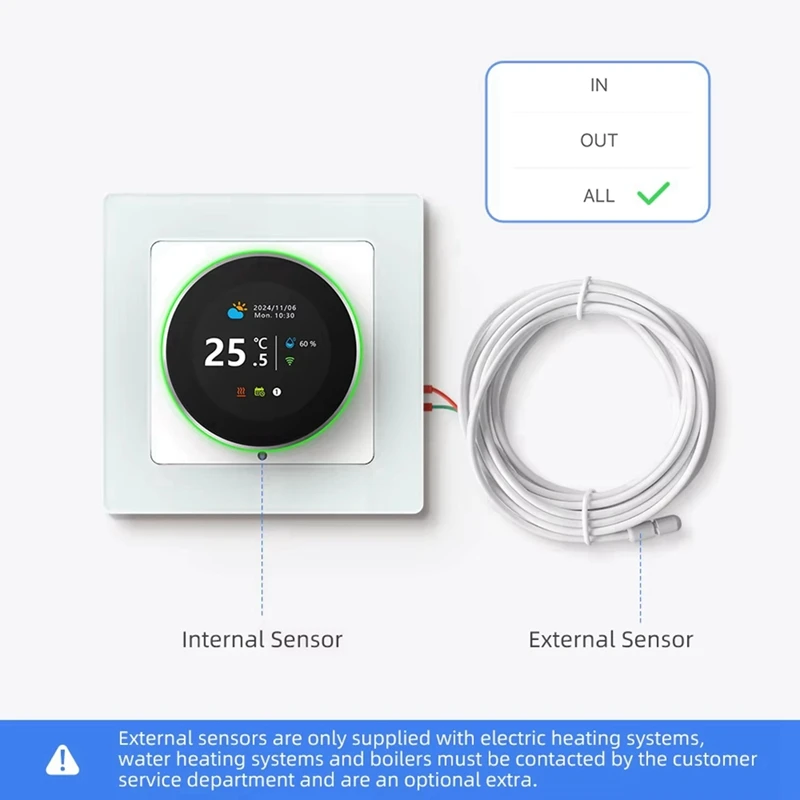 Controlador de temperatura do termostato com botão inteligente AT51-Tuya Wifi