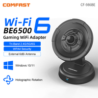 Comfast BE6500 Wifi 7 Usb Adapter 6Ghz/5G/2G Adaptador Wifi7 Cle USB3.0 Receiver Antena Para PC Network Card Free Drive Dongle