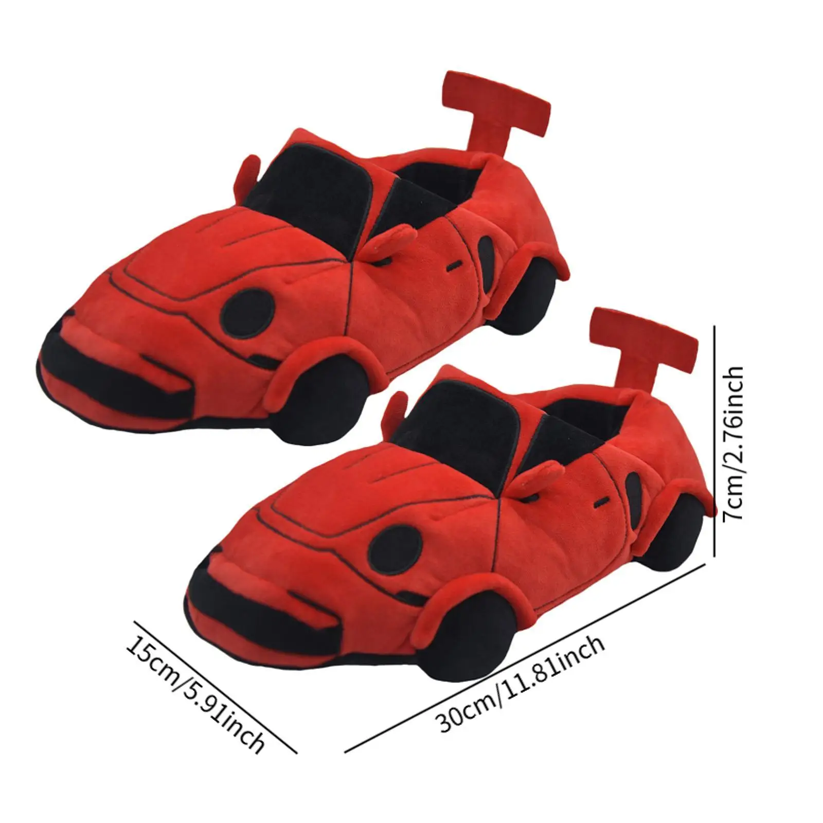 Zapatillas de coche de simulación Zapatillas de interior lindas de dibujos animados Zapatillas de casa familiar