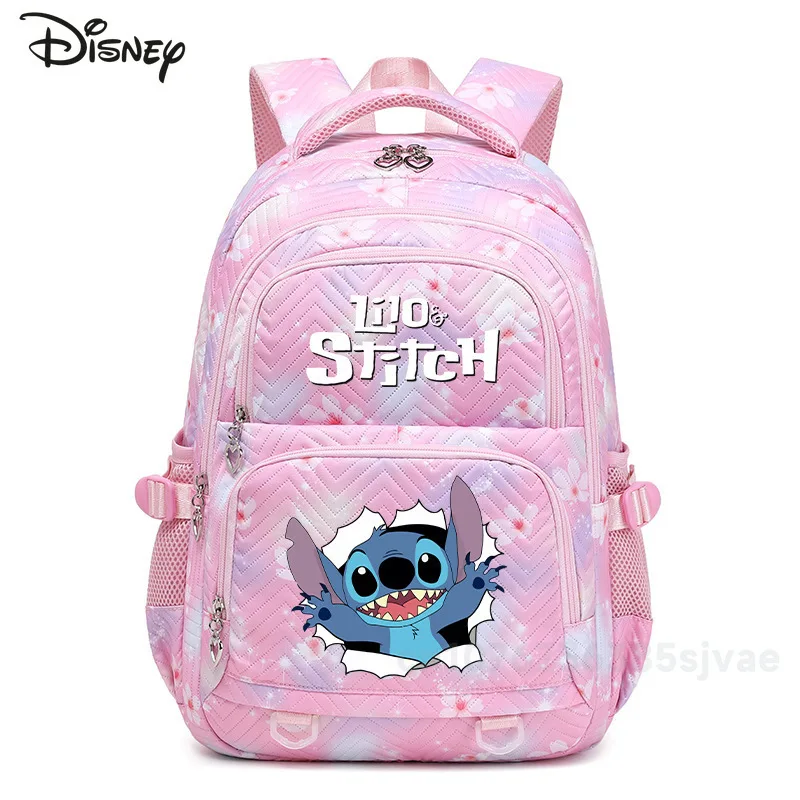 Disney Stitch 2025 New Student Backpack Fashion High Quality Girl Backpack Cartoon Versatile Large Capacity School Backpack