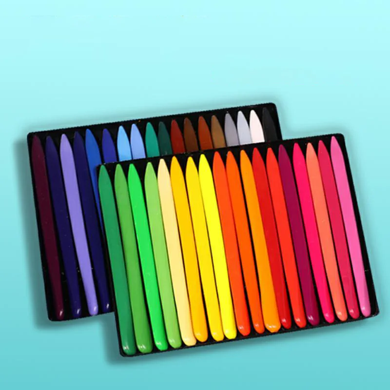 Crayons triangulaires pour enfants, pinceaux de peinture sûrs et non coupés, anciers à huile lavable pour écoliers, 12 couleurs, 24 couleurs, 36 couleurs