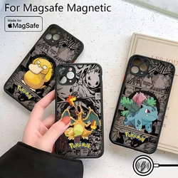Funny Pikachus Phone Case for Pokemons iPhone 16 15 14 13 12 11 Pro Max Mini XR XS X 7 8 6 6s Plus Matte Magnetic Back Cover