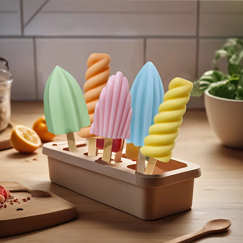 

1pc, Popsicle Mold, Creative Popsicle Mold, Silicone Popsicle Mold, Ice Cream Mold, Ice Cube Box, Household Popsicle Mold, Safe