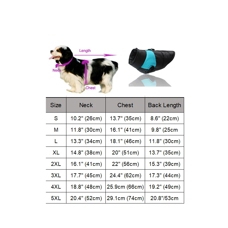 High Quality dog cloth Pet Dog Winter Coat Jacket Dogs Clothes Zipper Warm Winter Clothes big Small Dogs Winter Coat