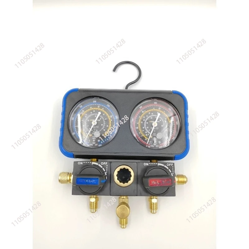 Automobile Air Conditioner Fluoride Meter, Snow Pressure Meter Double Meter Valve Air Conditioner Fluoride Tool Set