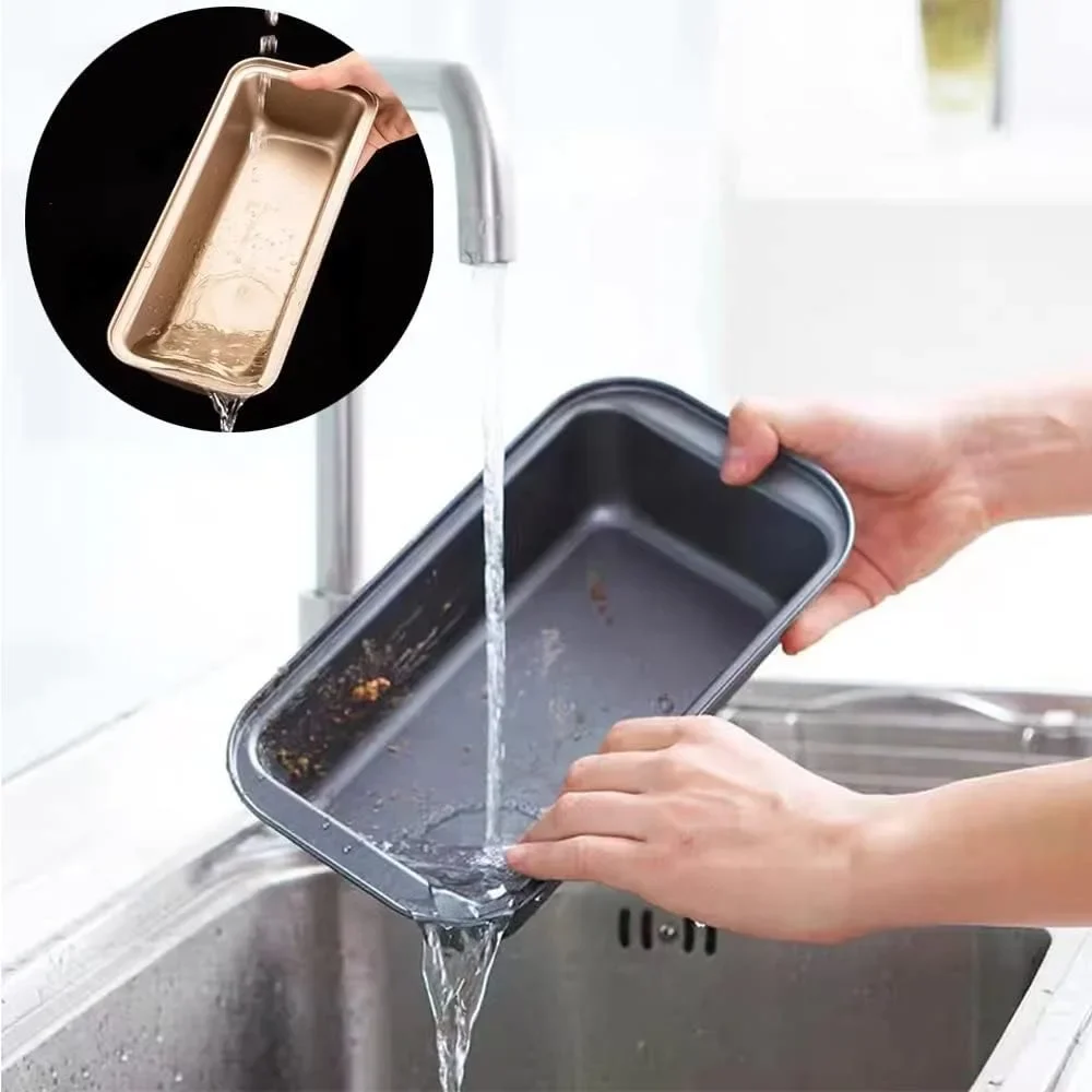 4PCS/SET Bread Loaf Tusi Baking Pan Non-Stick Carbon Steel Kitchen Meatloaf Bakeware Mold Tool for DIY Bread Making Mold Lovers