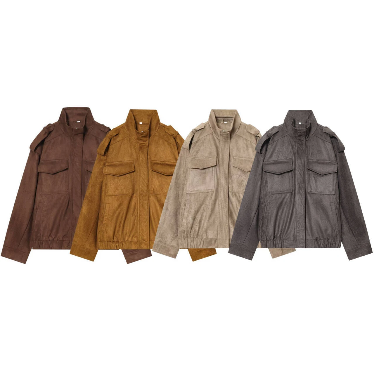 

New women's clothing European and American style fashionable foreign trade casual versatile suede texture leather jacket