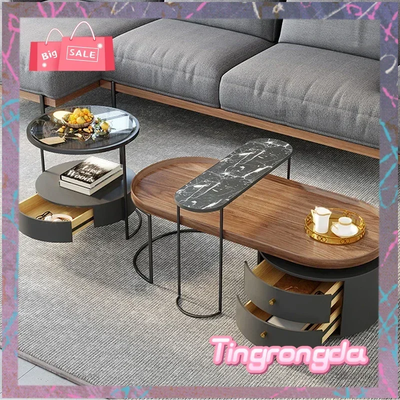 Y Modern Multifunction TV Table Television Wall Luxury Wooden Media TV Console Stand Coffee Table Living Room Furniture TV Stand