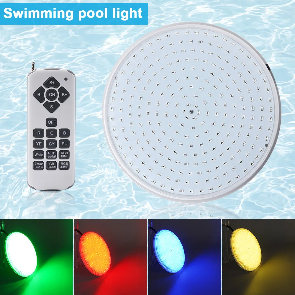 

IP68 Swimming Pool 35W Light Resin Filled Light AC12V Spot Piscine LED Couleur RGB PAR56 Projector+FB Remote Synchronous