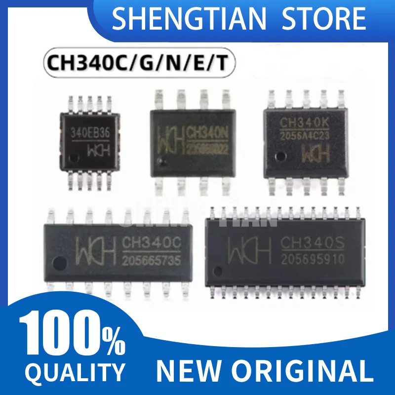 10/PCS New CH340C CH340G CH422G CH440G CH551G CH552G CH554G CH9326 CH9328 CH9329 SSOP-20 SOP-8 SMD USB to UART Interface