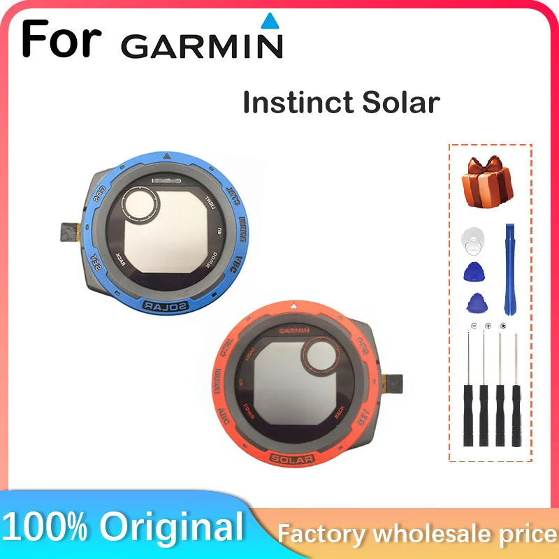 جديد الأصلي لوحة جزء ل GARMIN غريزة الشمسية ساعة شاشة LCD ل غريزة الشمسية التكتيكية لتحديد المواقع استبدال إصلاح العرض