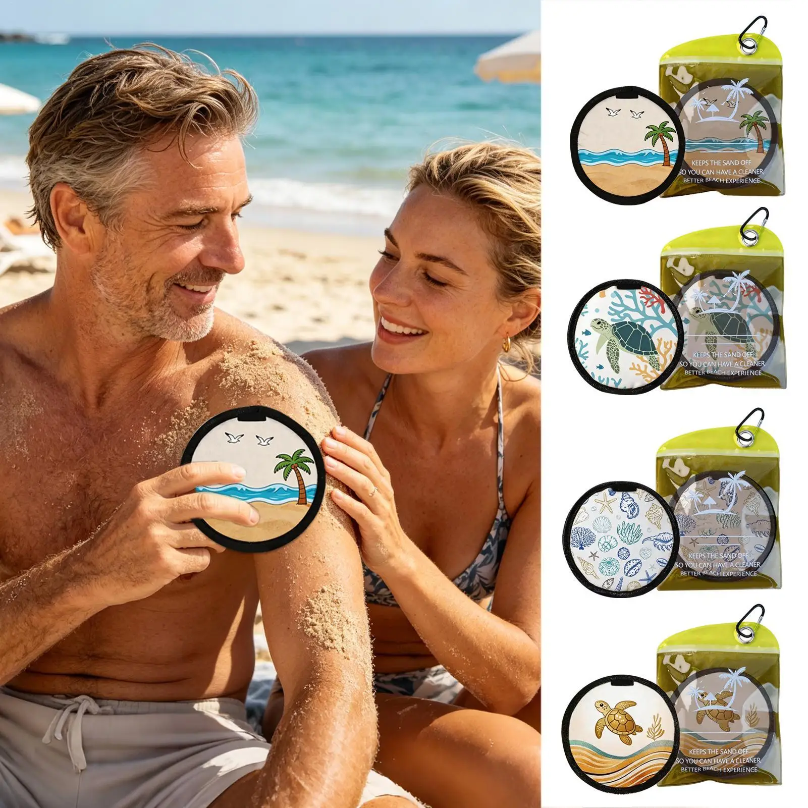 Beach Sand Remover Portable Reusable Cleaning Tool Sands Removal Bag For Family Kids Adult Home Backyard Pool Outdoor Summer