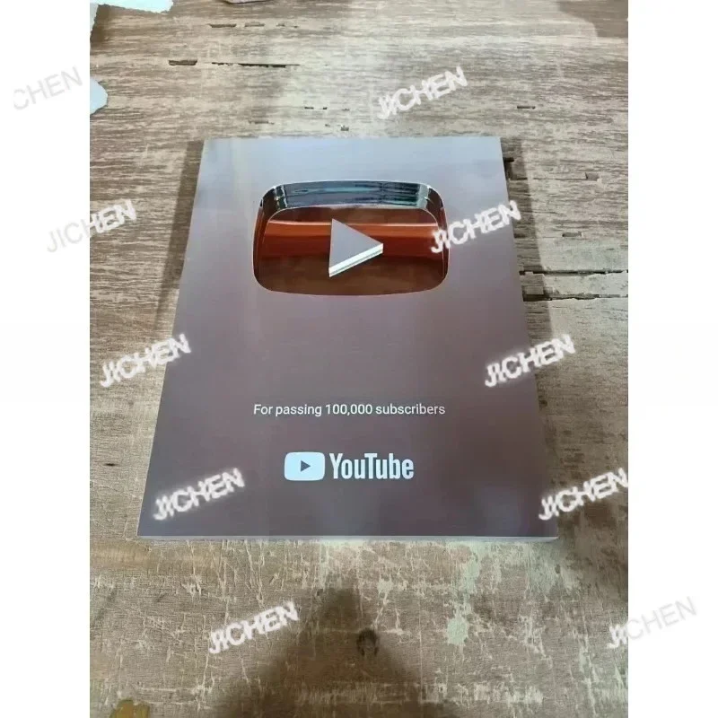 

XHY Custom YouTube Award Золотая индивидуальная названия YouTube Play Button Award Табличка