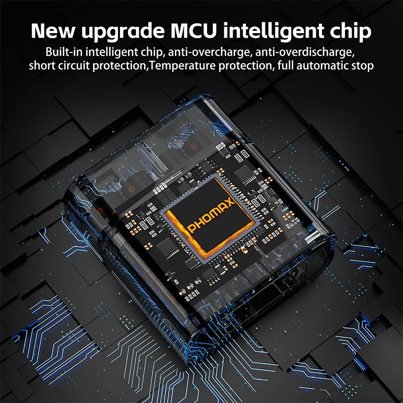 PHOMAX 1.5V AAA 1110mWh 충전식 리튬 배터리 4슬롯 지능형 독립 충전 박스 고용량 USB-C 충전기 세트