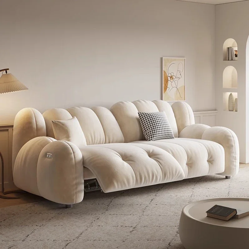 

Relaxing Beige Living Room Sofa 3 Seater Armrest Lounges Recliner Electric Sofa Sleeper Luxury Couple Sillon Cama Home Furniture