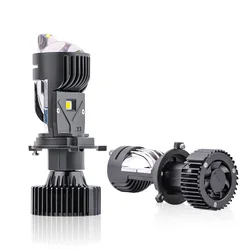 2 PCS Y3 Pro H4 Mini Projector Lens Led Headlight White Light 12V LED Light H4 Laser Headlamps Lamp For Car 