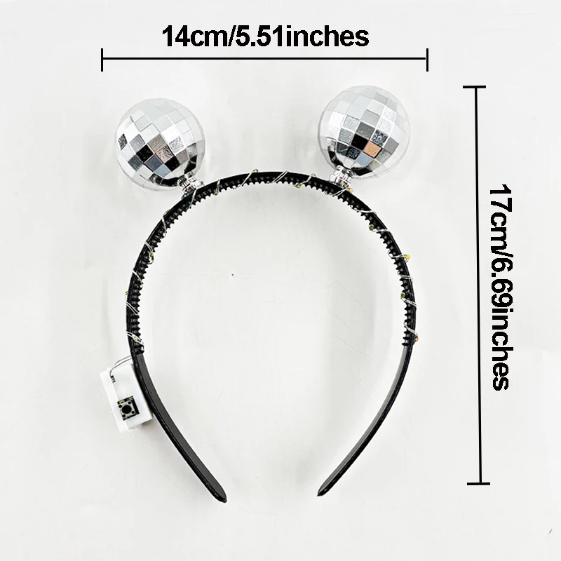 بارد LED ديسكو الكرة عقال حفلة تنكرية عيد ميلاد الحفل Led إكسسوارات الشعر Led Cyberpunk عقال للفتيات هيرباند اللعب