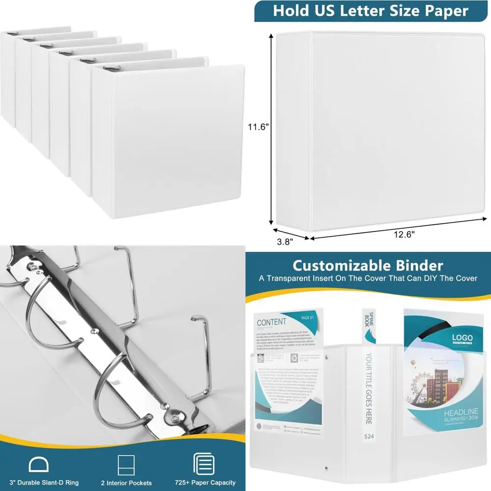 raccoglitori-a-3-anelli-con-lettera-bianchi-confezione-da-6-vista-per-presentazioni-anelli-a-d-inclinati-vestibilita-standard-per-raccoglitori-da-3-pollici-forniture-per-ufficio