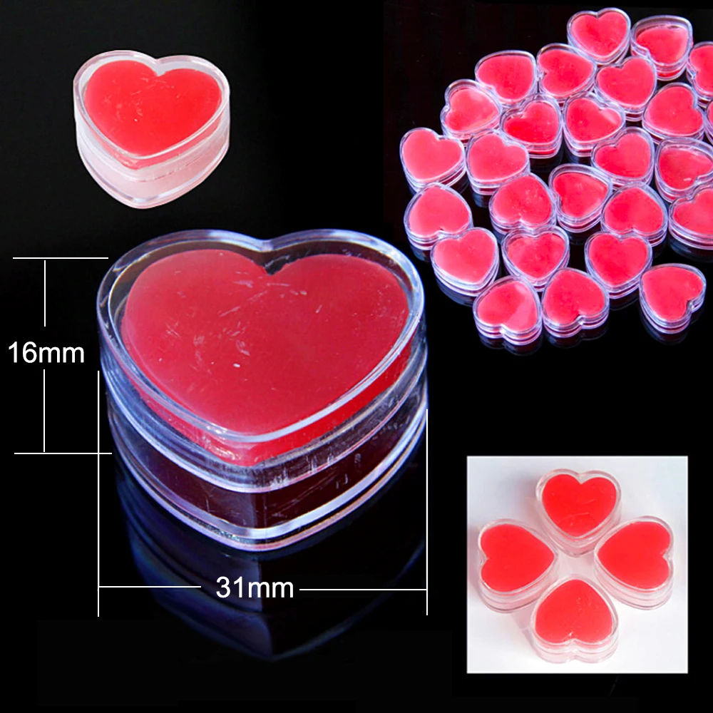 DIY Diamond Painting Glue Heart-Shape Storage Box Wax Mud Diamond Embroidery Tool Cross Stitch Accessories Kit