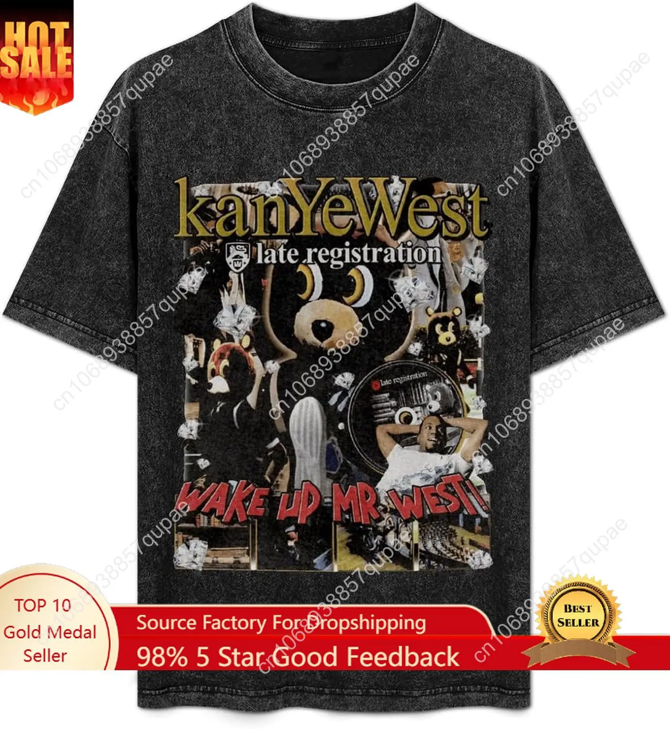 

Kanye Music West T Shirts Men Oversized Comfortable Tops Breathable Cotton Crew Neck Short Sleeve Stylish Sport Summer T-Shirt