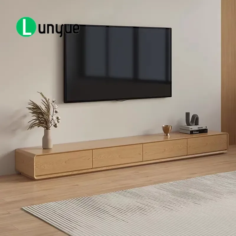 Integrated TV Cabinet and Coffee Table Combo Modern Minimalist Smart Storage Floor Mounted Space Saving Furniture for Compact